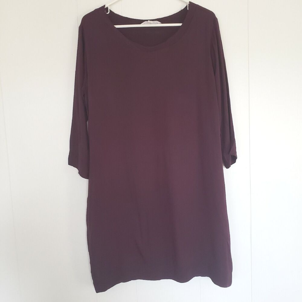 BB Dakota Women's Length T Shirt Dress Purple Size Medium 6 8 Pockets Mini‎